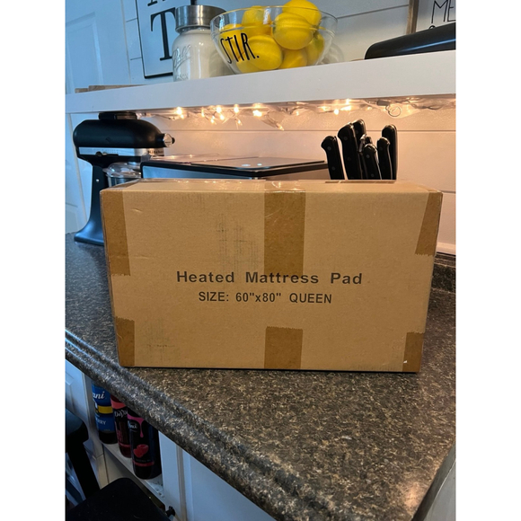 New JUSTLET Queen Size Heated Mattress Pad, Electric Bed Warmer 9 Heat Settings - Picture 5 of 9